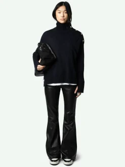 Best Zadig & Voltaire Alma Jewelled Cashmere SweaterNEW Encre