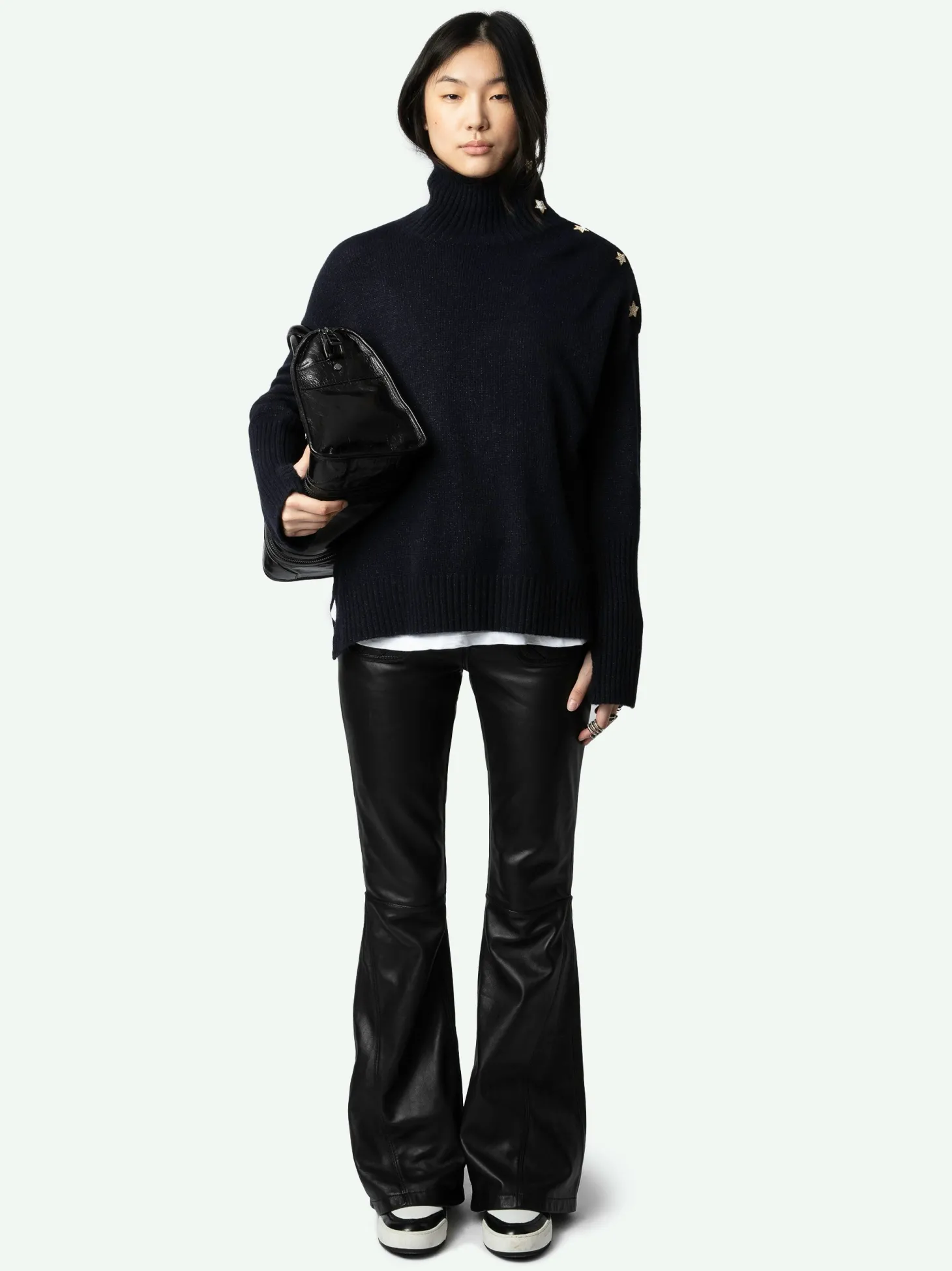 Best Zadig & Voltaire Alma Jewelled Cashmere SweaterNEW Encre
