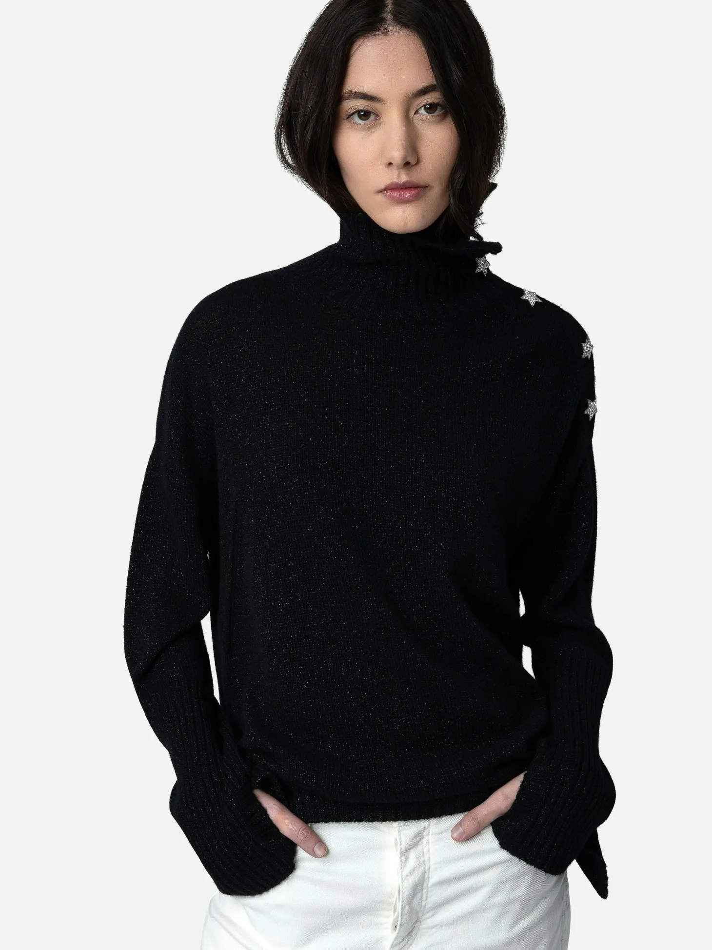 Cheap Zadig & Voltaire Alma Jewelled Cashmere SweaterICONIC Black
