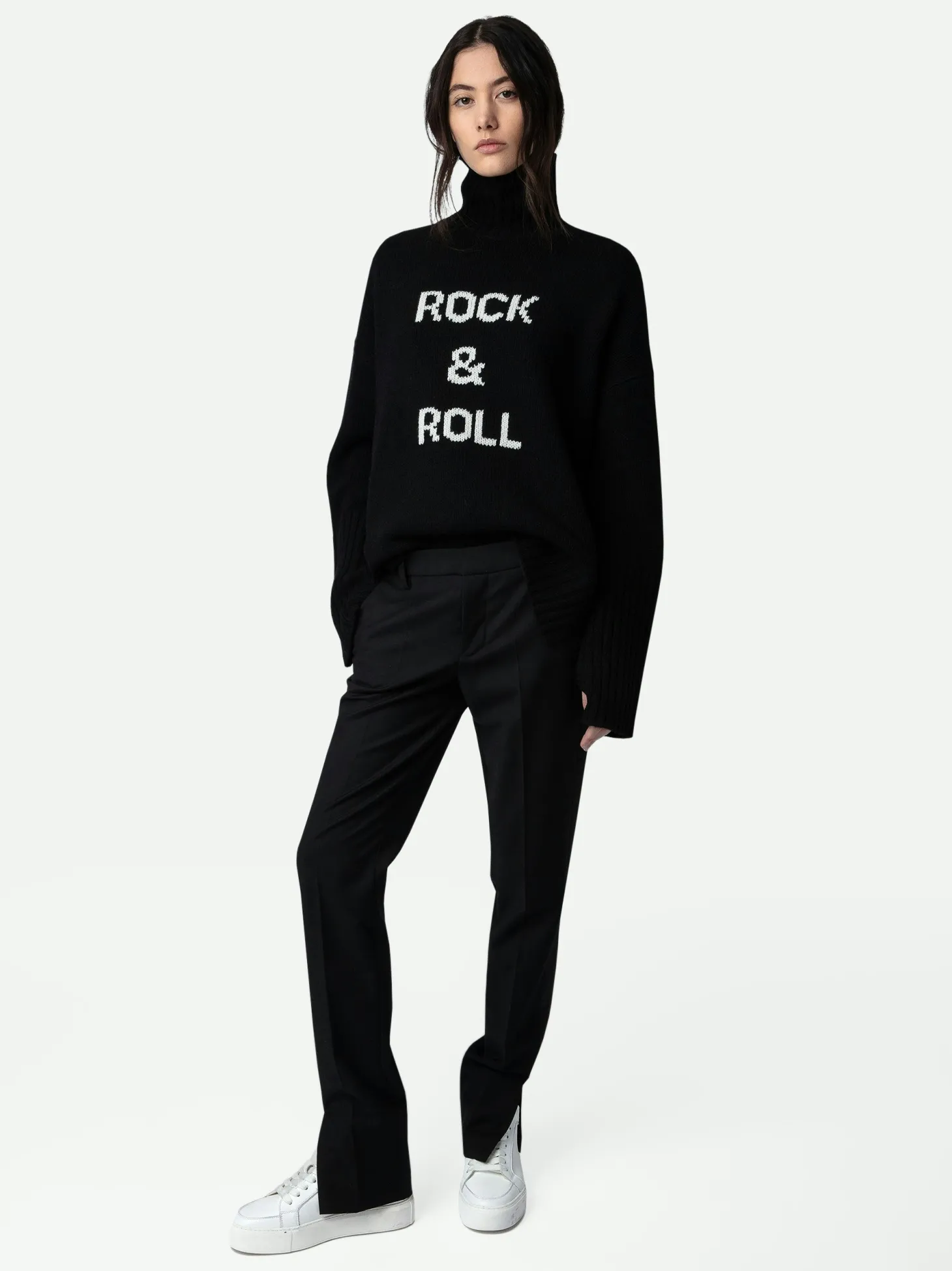 New Zadig & Voltaire Alma Rock & Roll SweaterICONIC Black