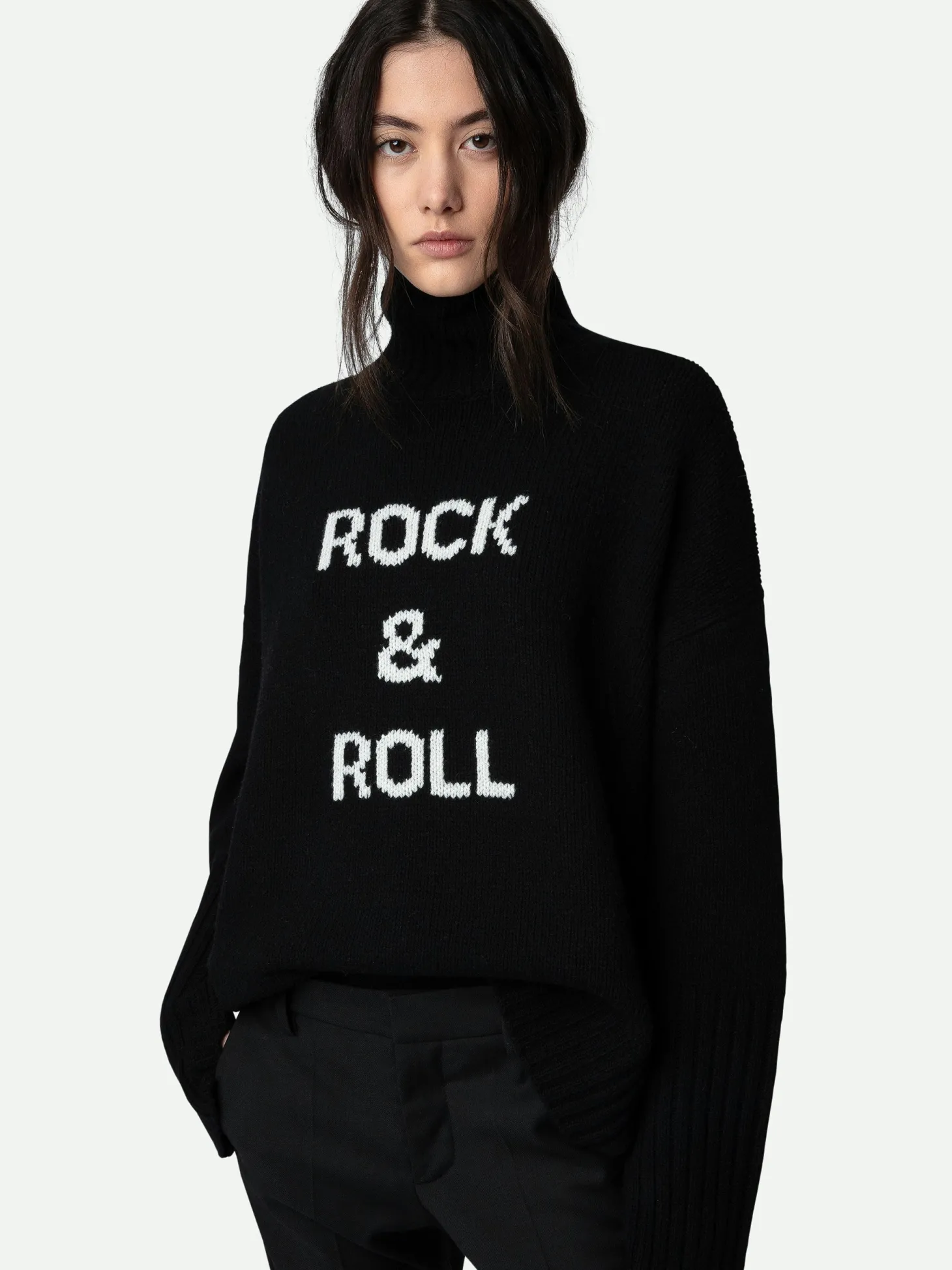New Zadig & Voltaire Alma Rock & Roll SweaterICONIC Black