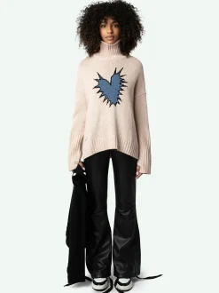 Best Sale Zadig & Voltaire Alma Spiked Heart Sweater Sweet