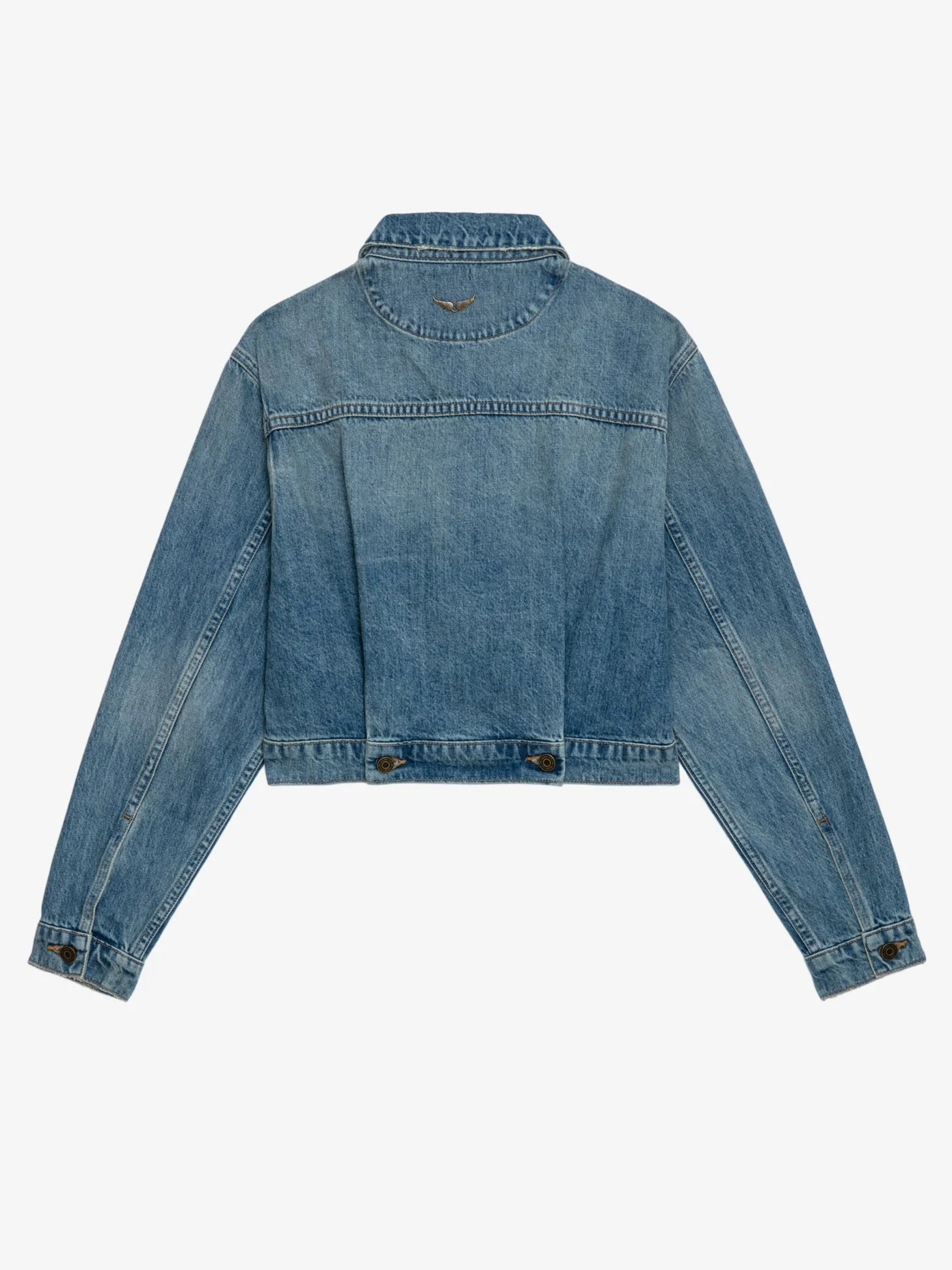 Shop Zadig & Voltaire Aretha Cropped JacketNEW Mediumwash