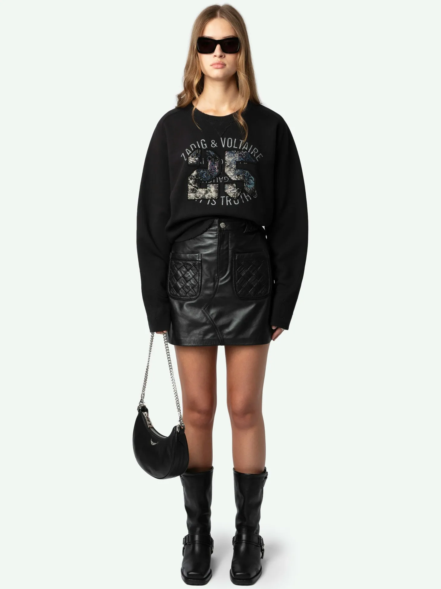 Cheap Zadig & Voltaire Arvene Diamanté SweatshirtNEW Grischineclair