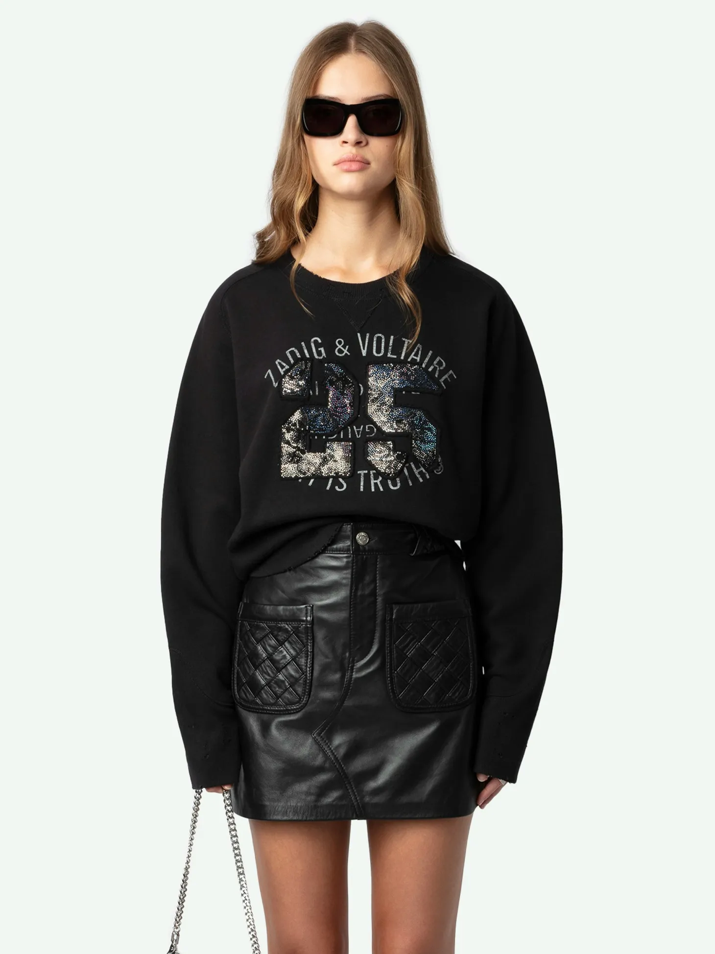 Cheap Zadig & Voltaire Arvene Diamanté SweatshirtNEW Grischineclair