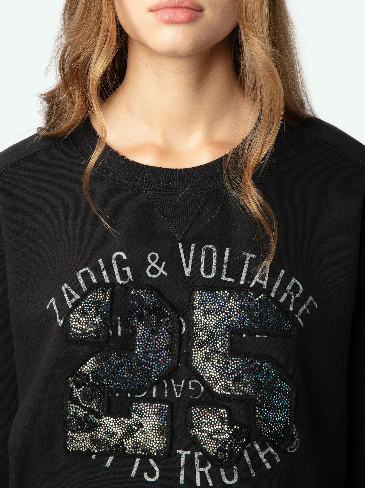 Cheap Zadig & Voltaire Arvene Diamanté SweatshirtNEW Grischineclair