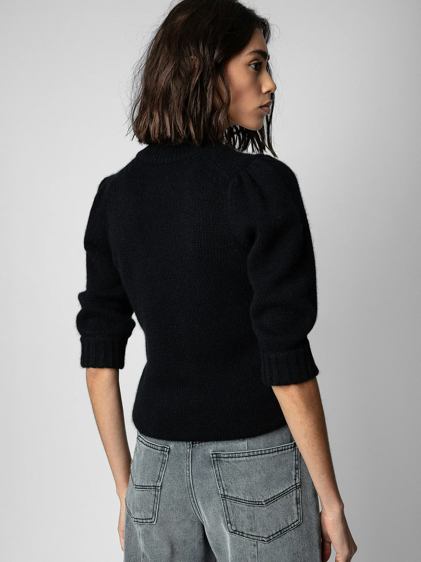 Shop Zadig & Voltaire Betsy Cashmere Cardigan Black