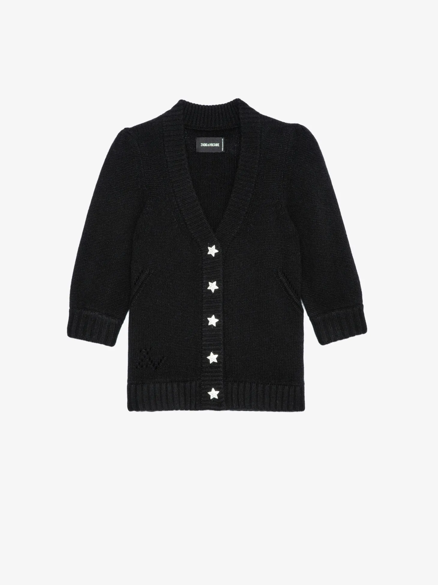 Shop Zadig & Voltaire Betsy Cashmere Cardigan Black