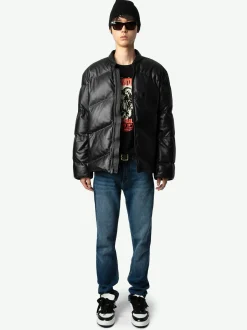 Cheap Zadig & Voltaire Bony Padded Leather JacketNEW Black