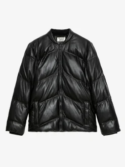 Cheap Zadig & Voltaire Bony Padded Leather JacketNEW Black