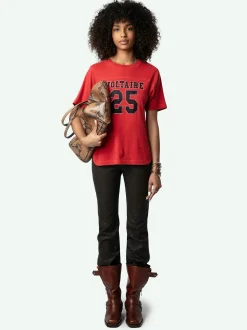 Cheap Zadig & Voltaire Bow Voltaire T-shirtNEW Crimson