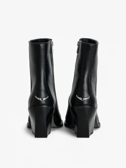 Shop Zadig & Voltaire Cara Ankle Boots Black