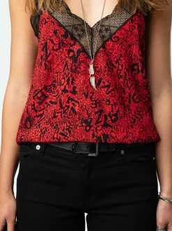 Discount Zadig & Voltaire Christy CamisoleNEW Crimson