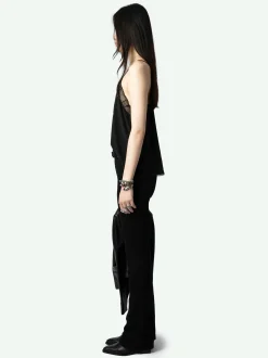 Best Zadig & Voltaire Christy Diamanté Silk CamisoleNEW Black