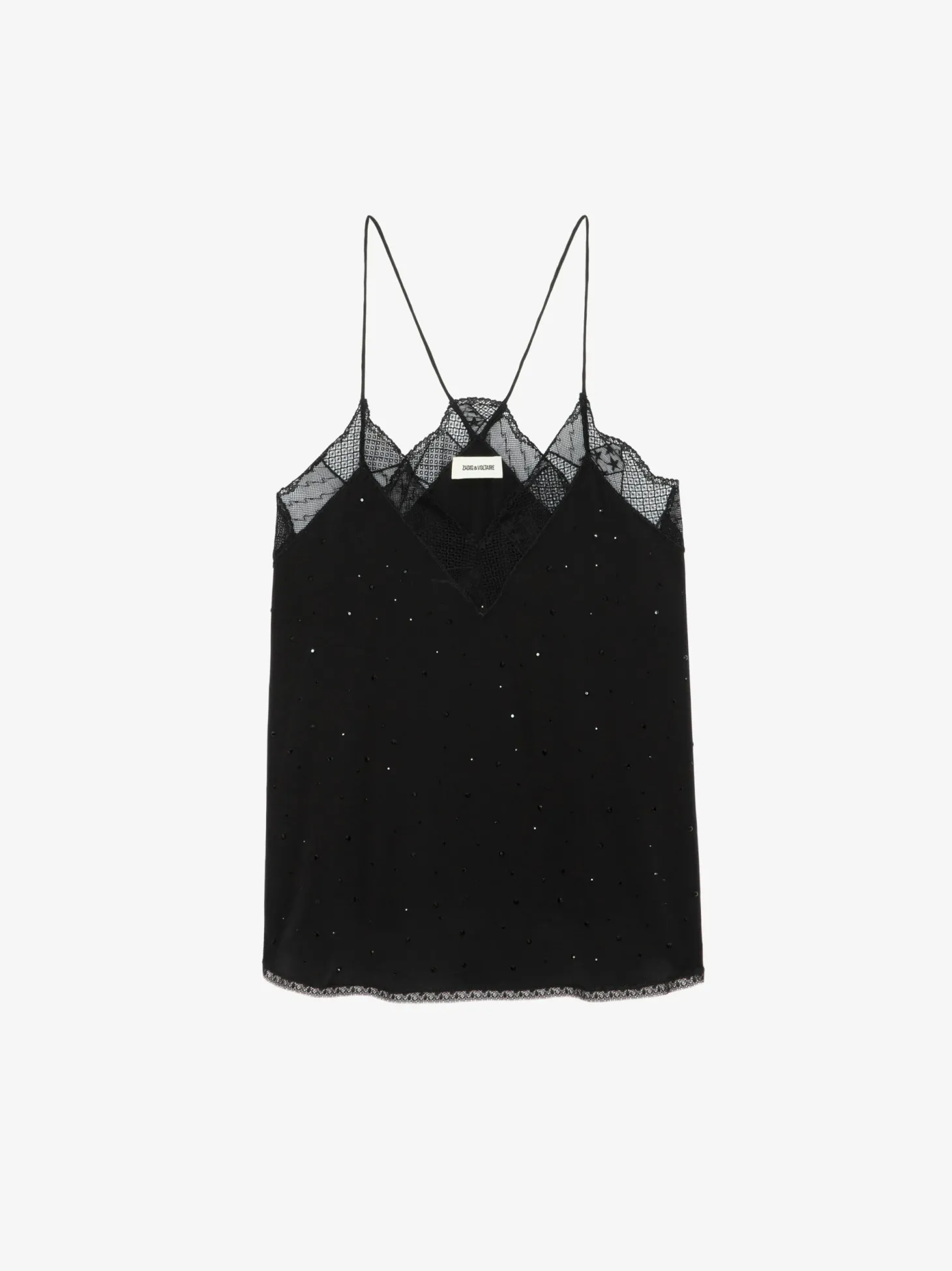 Best Zadig & Voltaire Christy Diamanté Silk CamisoleNEW Black