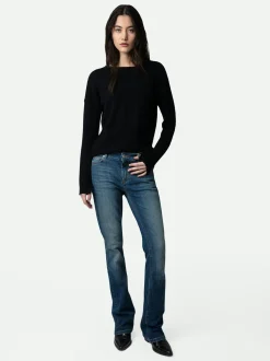 Cheap Zadig & Voltaire Cici Patch Cashmere SweaterICONIC Black