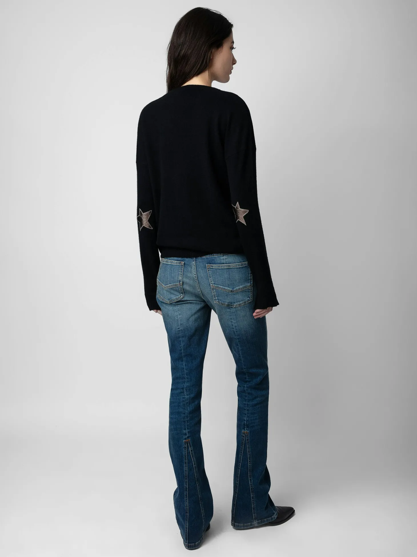Cheap Zadig & Voltaire Cici Patch Cashmere SweaterICONIC Black