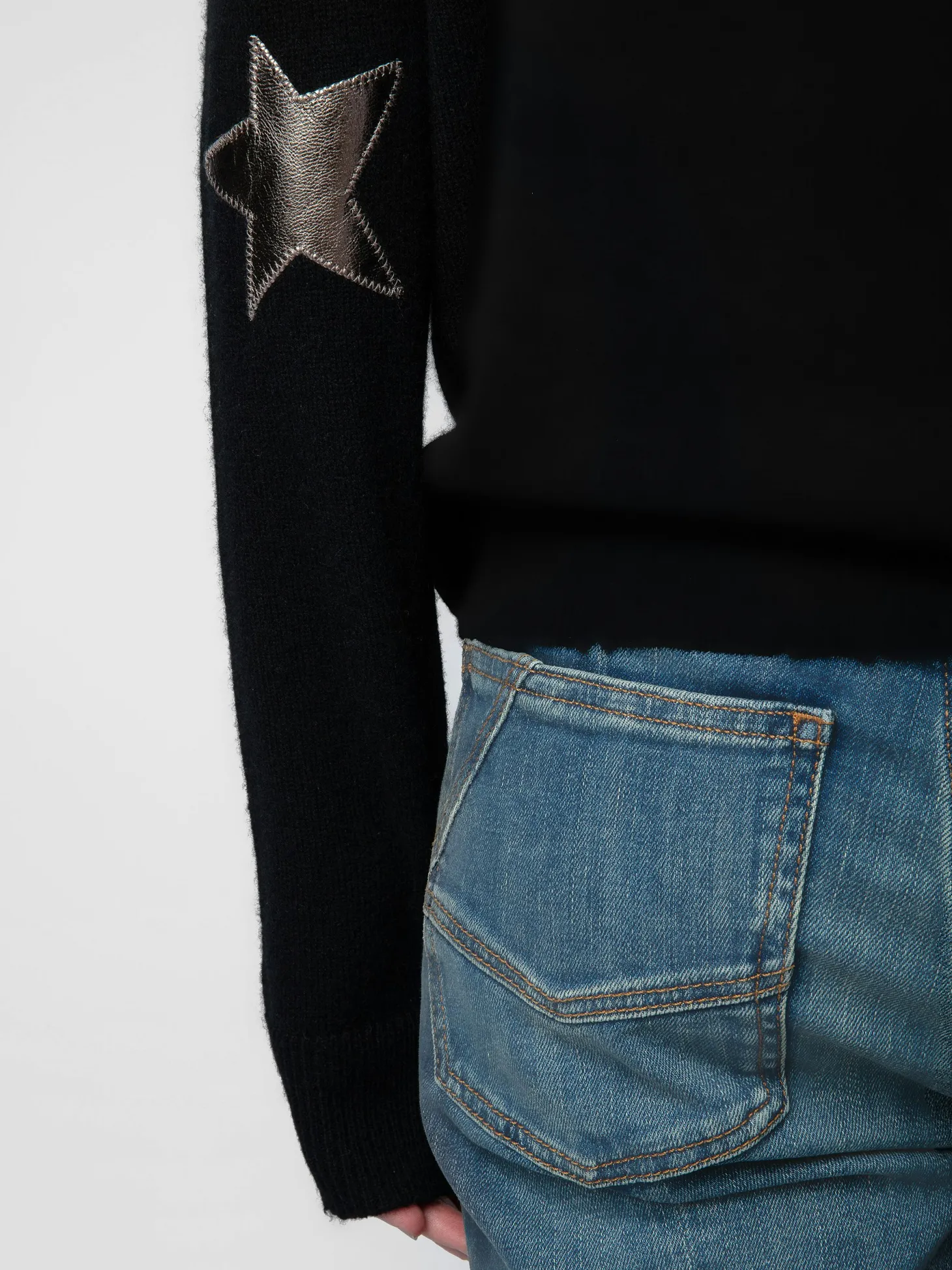 Cheap Zadig & Voltaire Cici Patch Cashmere SweaterICONIC Black