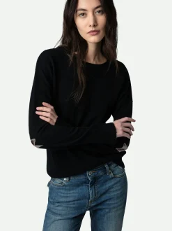 Cheap Zadig & Voltaire Cici Patch Cashmere SweaterICONIC Black