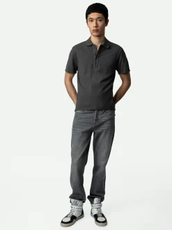 Clearance Zadig & Voltaire Dimitri Polo Shirt Carbone