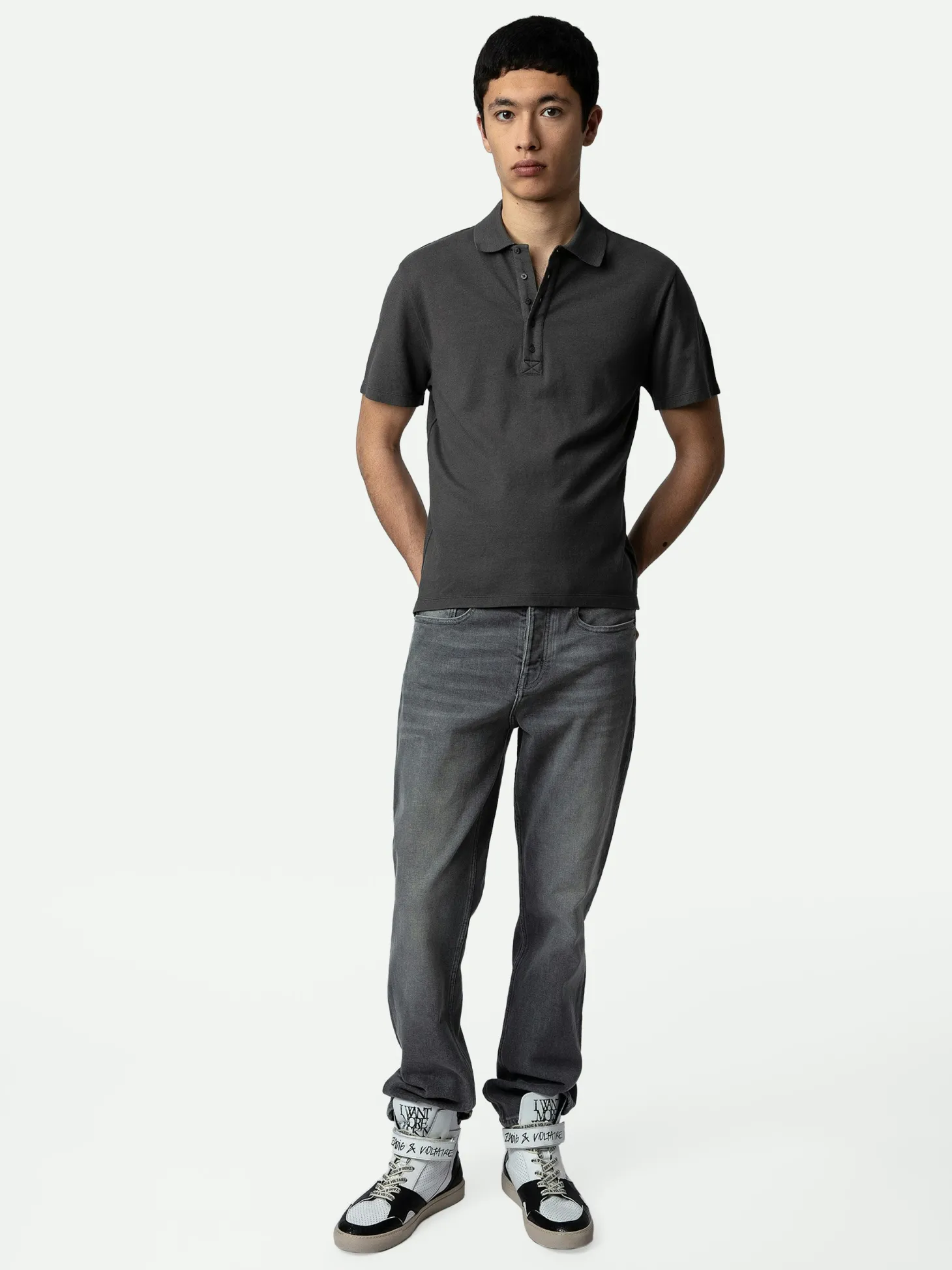 Clearance Zadig & Voltaire Dimitri Polo Shirt Carbone