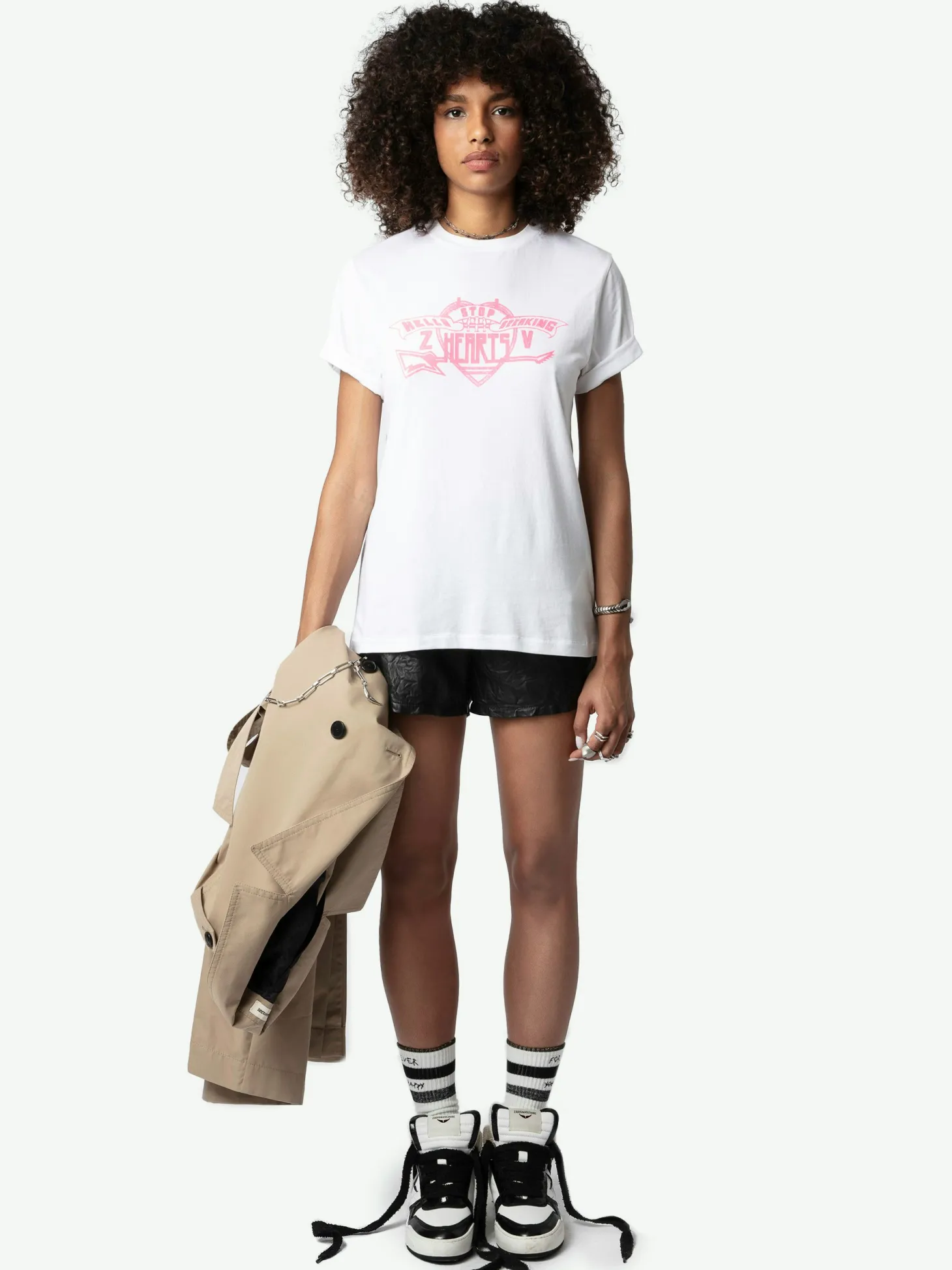 Store Zadig & Voltaire Edwin Hearts T-shirt White