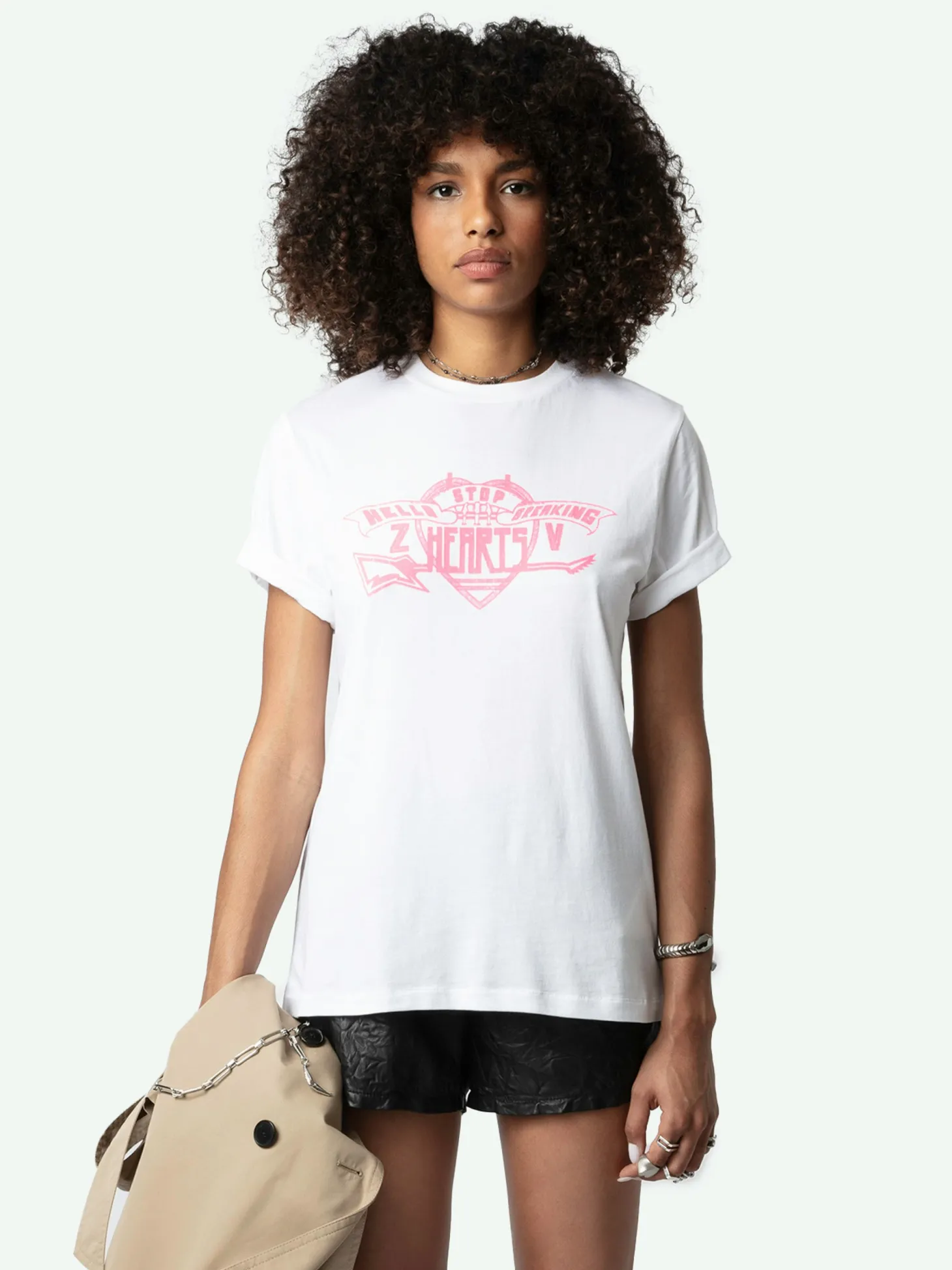 Store Zadig & Voltaire Edwin Hearts T-shirt White