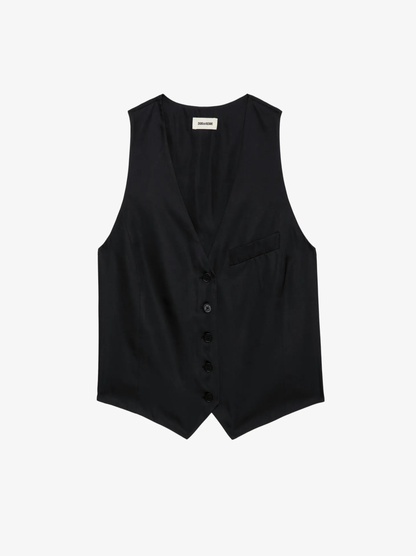Best Sale Zadig & Voltaire Emaux Satin Vest Black