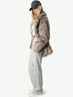 Clearance Zadig & Voltaire Faune CoatNEW Naturel