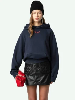 Cheap Zadig & Voltaire Georgy Photoprint Diamanté SweatshirtNEW Encre