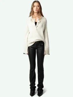 Fashion Zadig & Voltaire Halty SweaterNEW Oatmeal