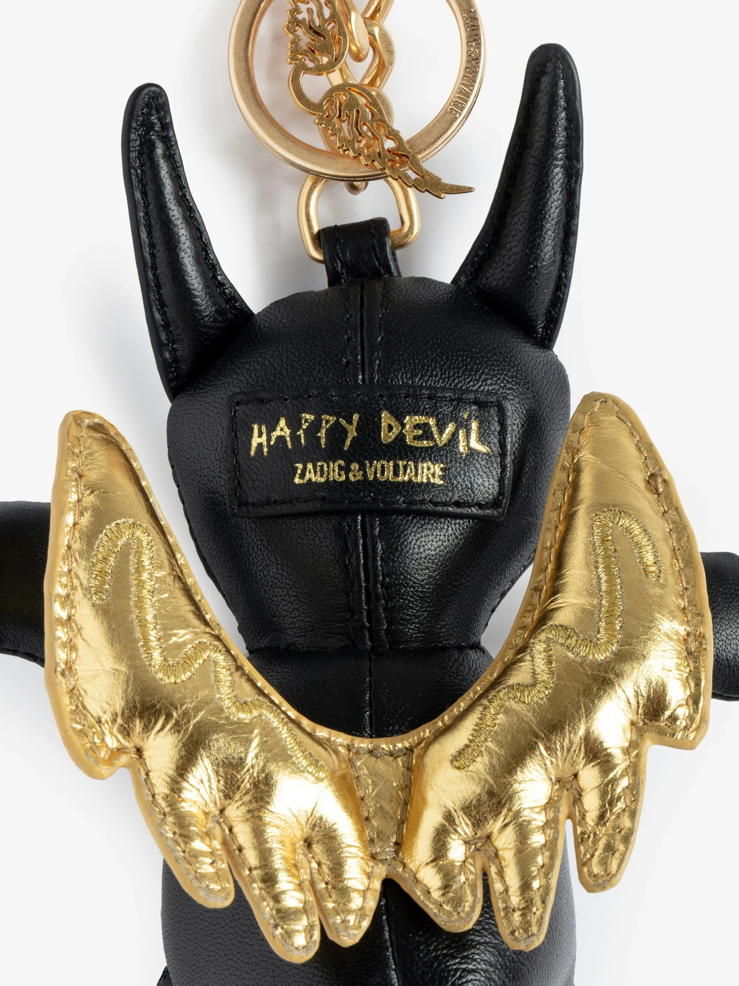 Outlet Zadig & Voltaire Happy Devil Key Ring Black