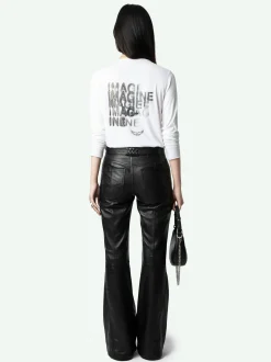 Cheap Zadig & Voltaire Imagine Diamanté Henley T-shirtNEW White