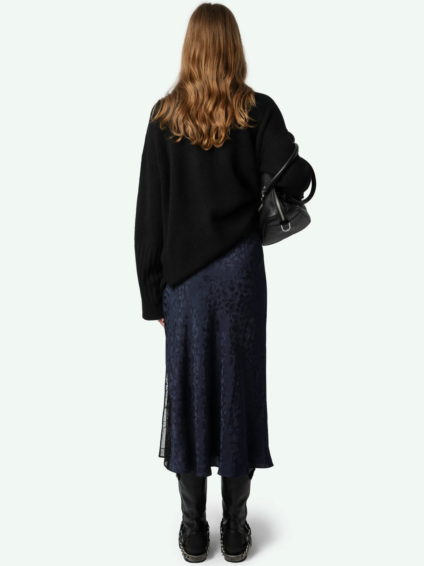 Flash Sale Zadig & Voltaire Jayla Leopard Silk Jacquard SkirtNEW Encre