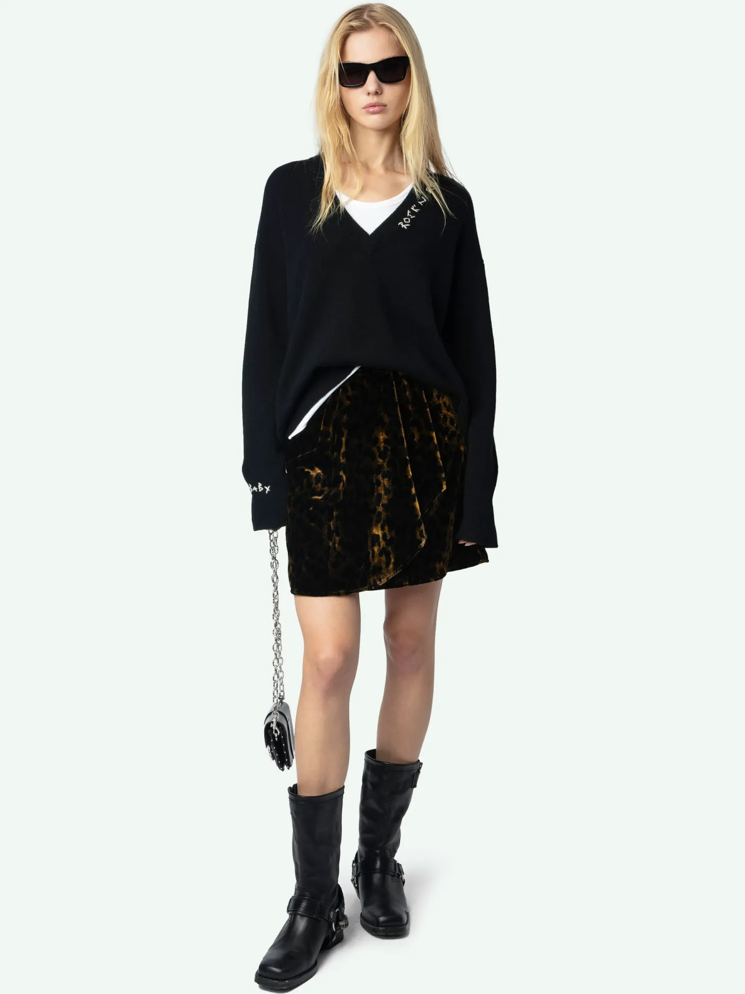 Cheap Zadig & Voltaire Jerry Velvet SkirtNEW Cognac
