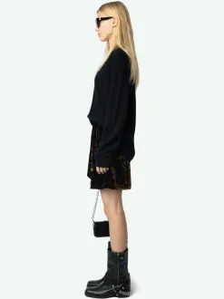 Cheap Zadig & Voltaire Jerry Velvet SkirtNEW Cognac