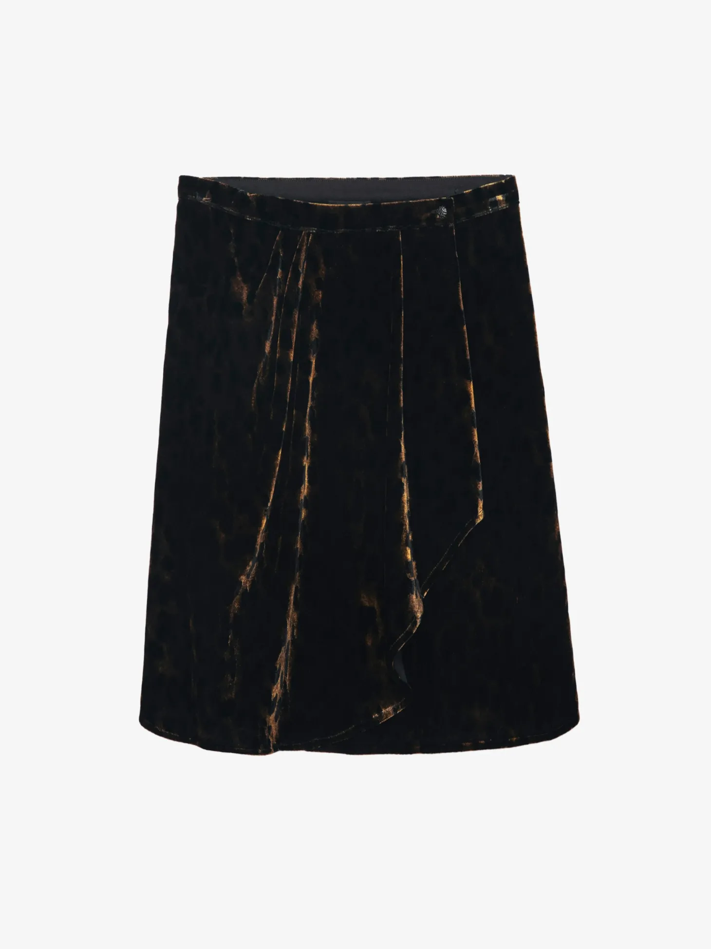 Cheap Zadig & Voltaire Jerry Velvet SkirtNEW Cognac