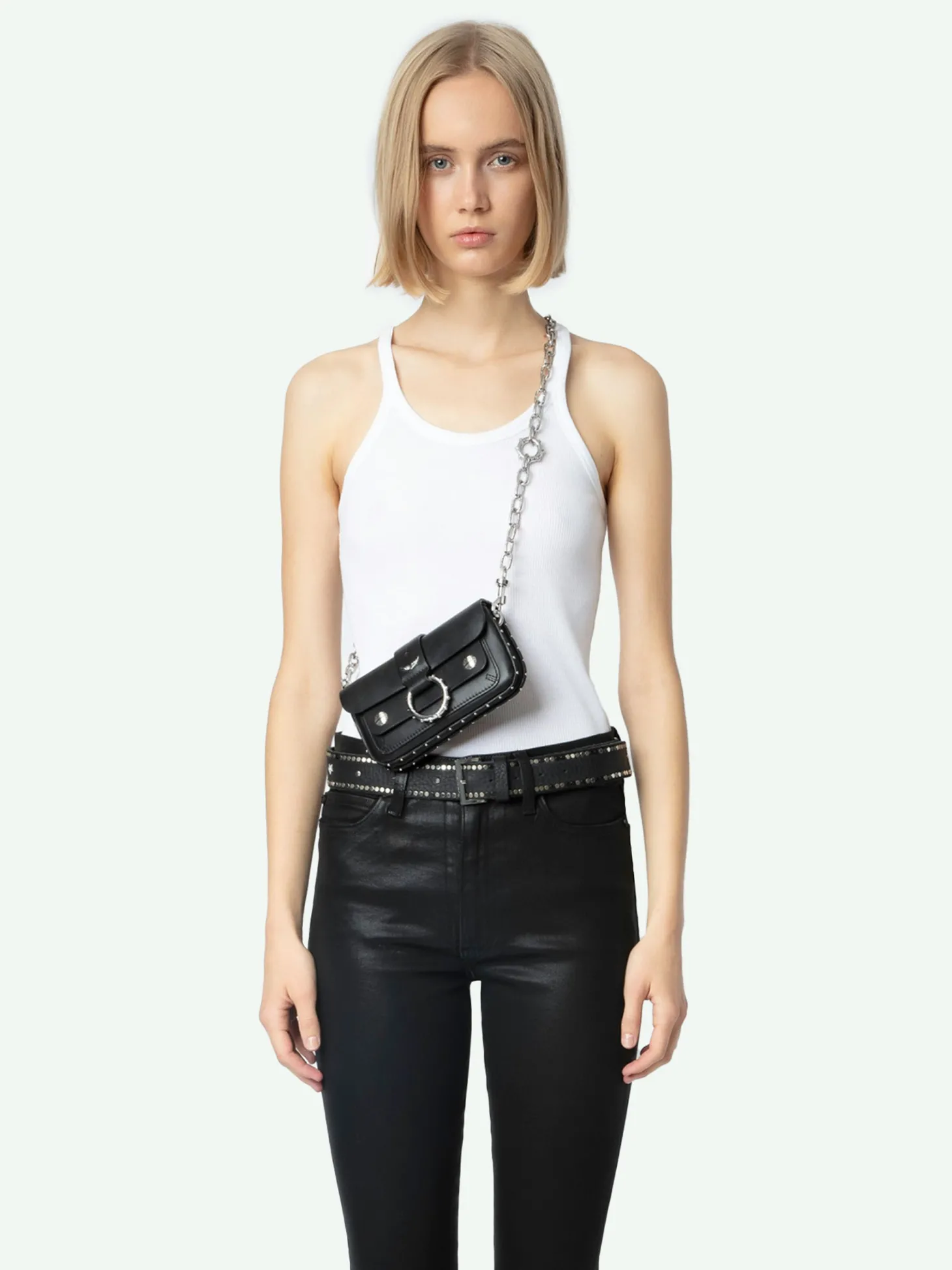 Fashion Zadig & Voltaire Jett Skinny JeansNEW Blackcoated