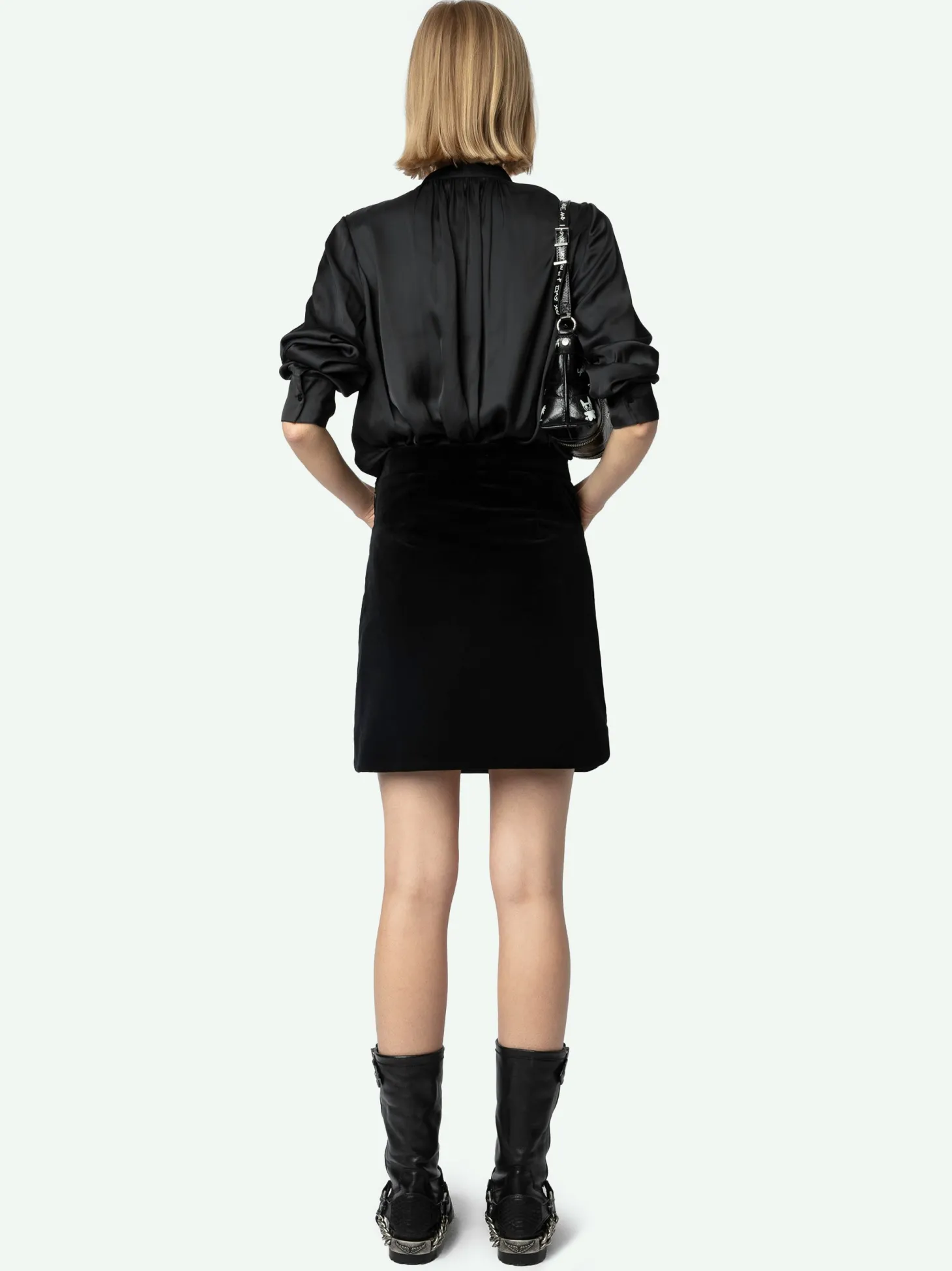 Best Sale Zadig & Voltaire Jinette Velvet SkirtNEW Black