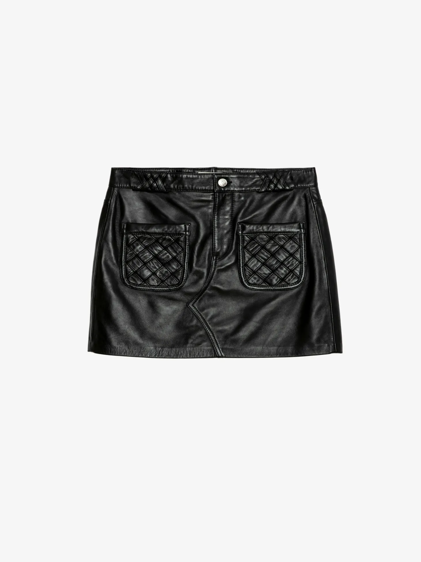 Outlet Zadig & Voltaire Joana Leather SkirtNEW Black