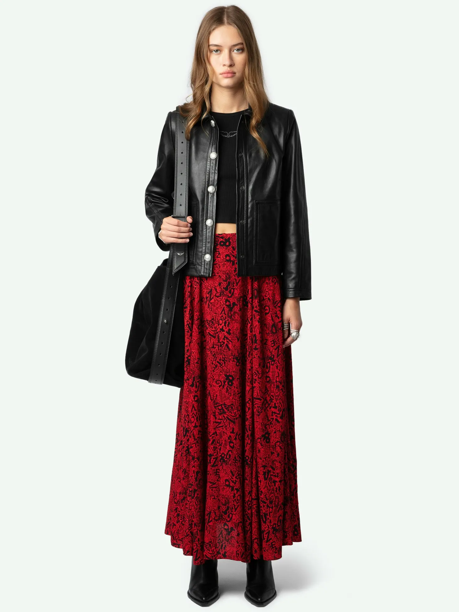 Cheap Zadig & Voltaire Joyo SkirtNEW Crimson