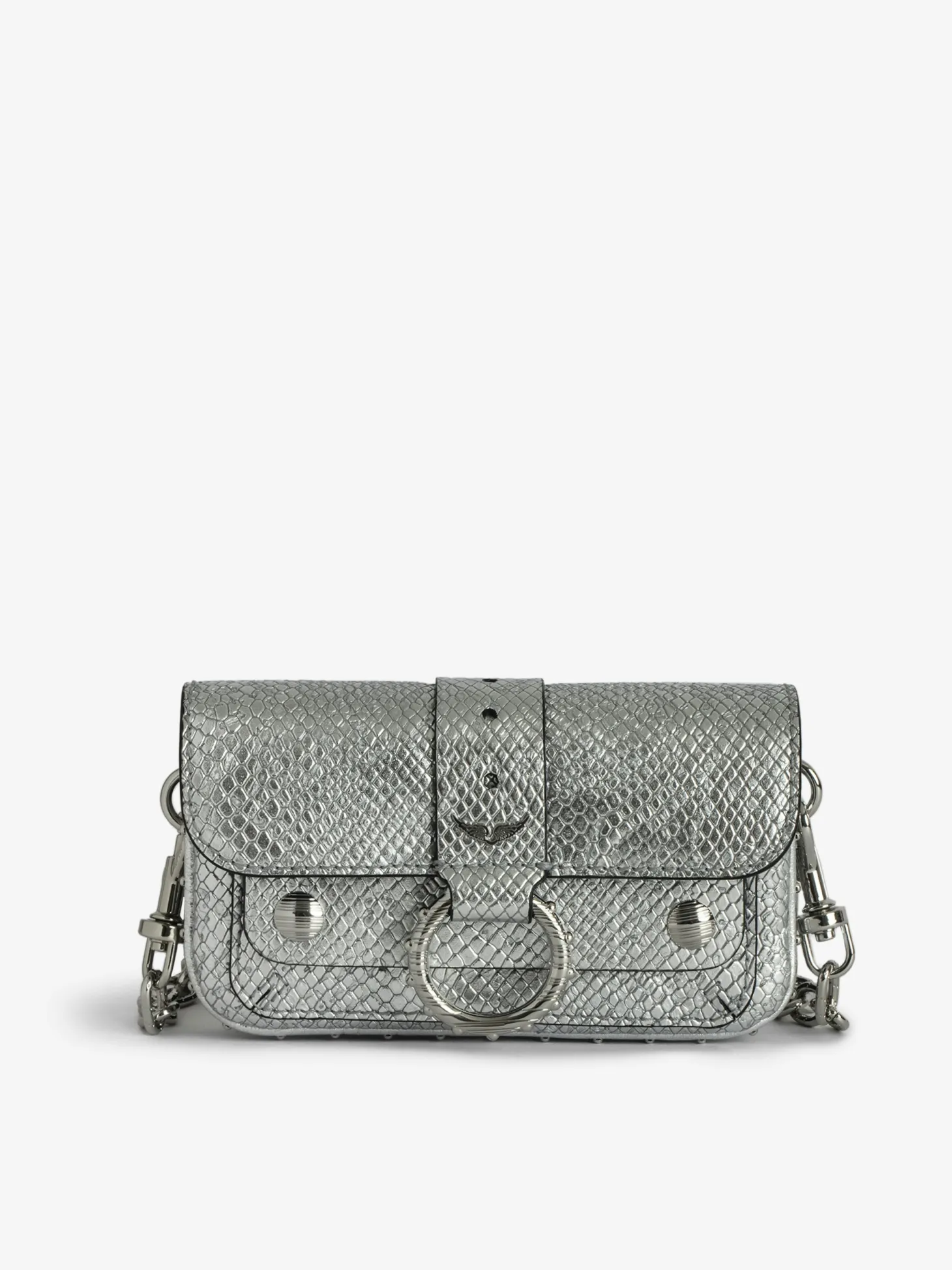 Cheap Zadig & Voltaire Kate Wallet Wild BagNEW Silver