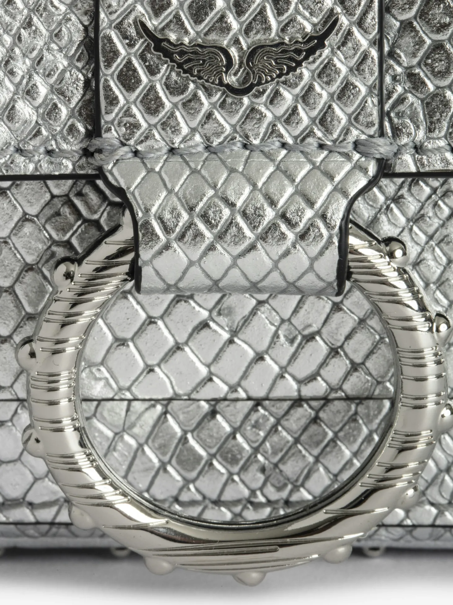 Cheap Zadig & Voltaire Kate Wallet Wild BagNEW Silver