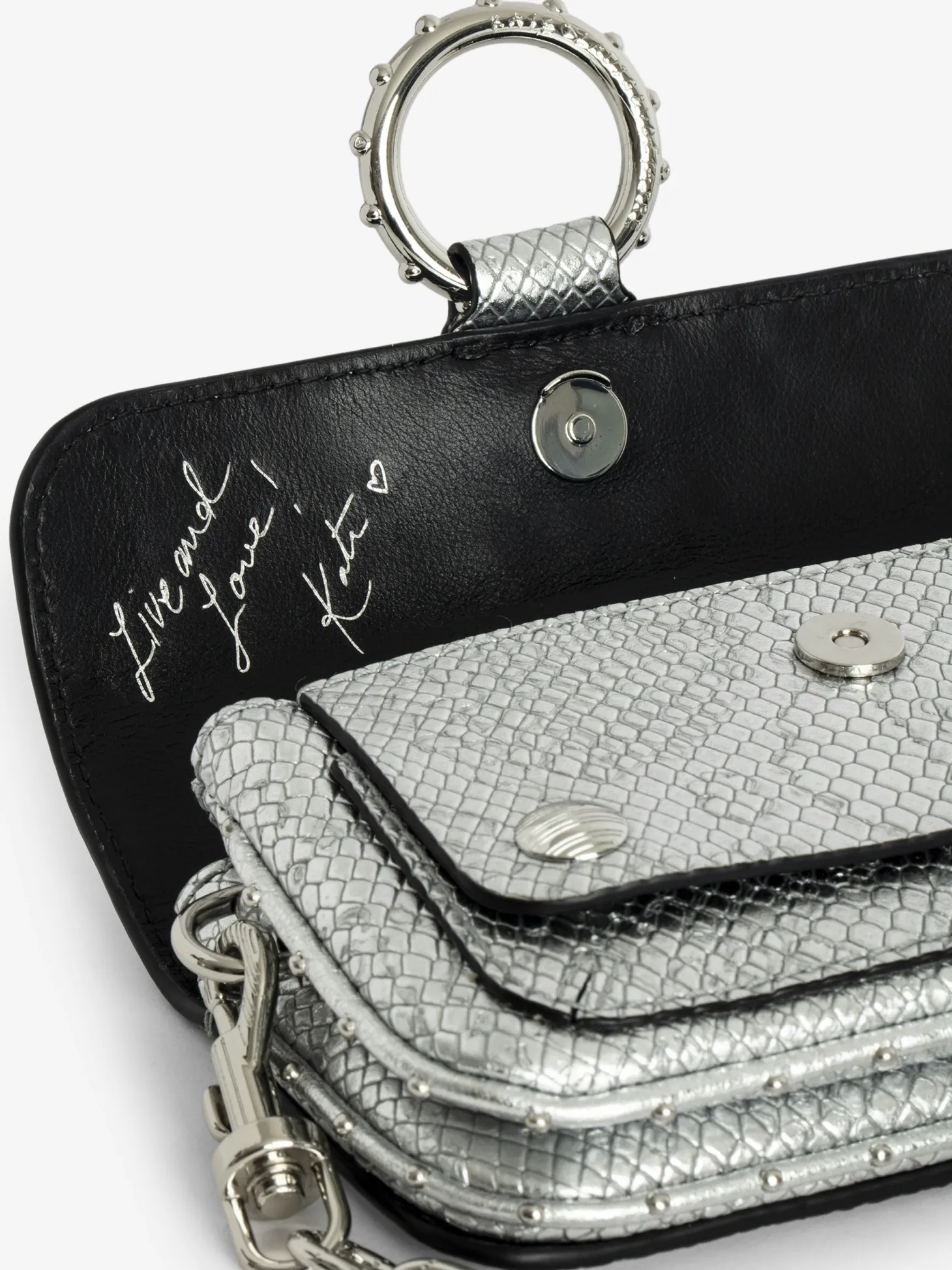 Cheap Zadig & Voltaire Kate Wallet Wild BagNEW Silver