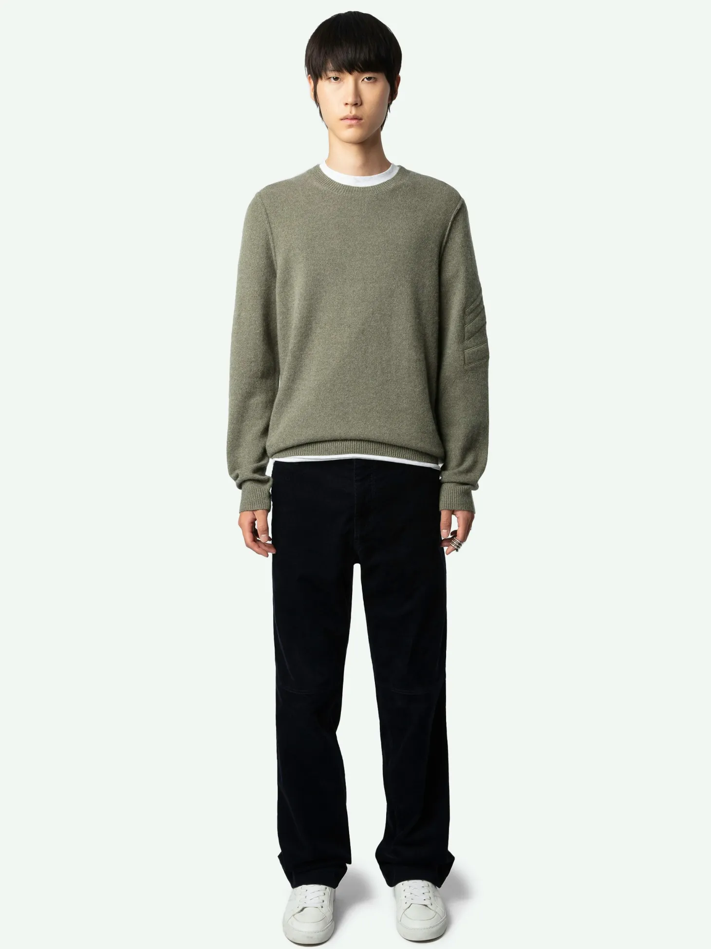 Best Zadig & Voltaire Kennedy Arrow Cashmere Sweater Kaki