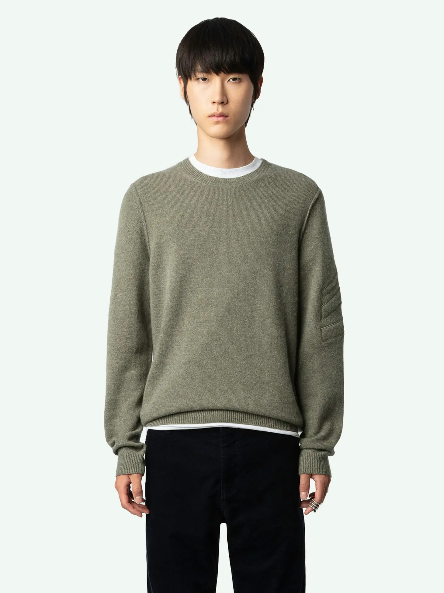 Best Zadig & Voltaire Kennedy Arrow Cashmere Sweater Kaki