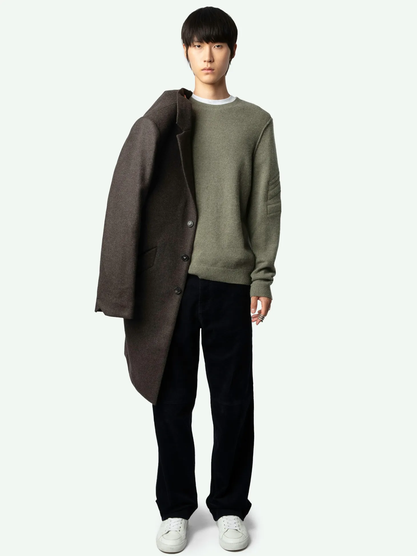 Best Zadig & Voltaire Kennedy Arrow Cashmere Sweater Kaki