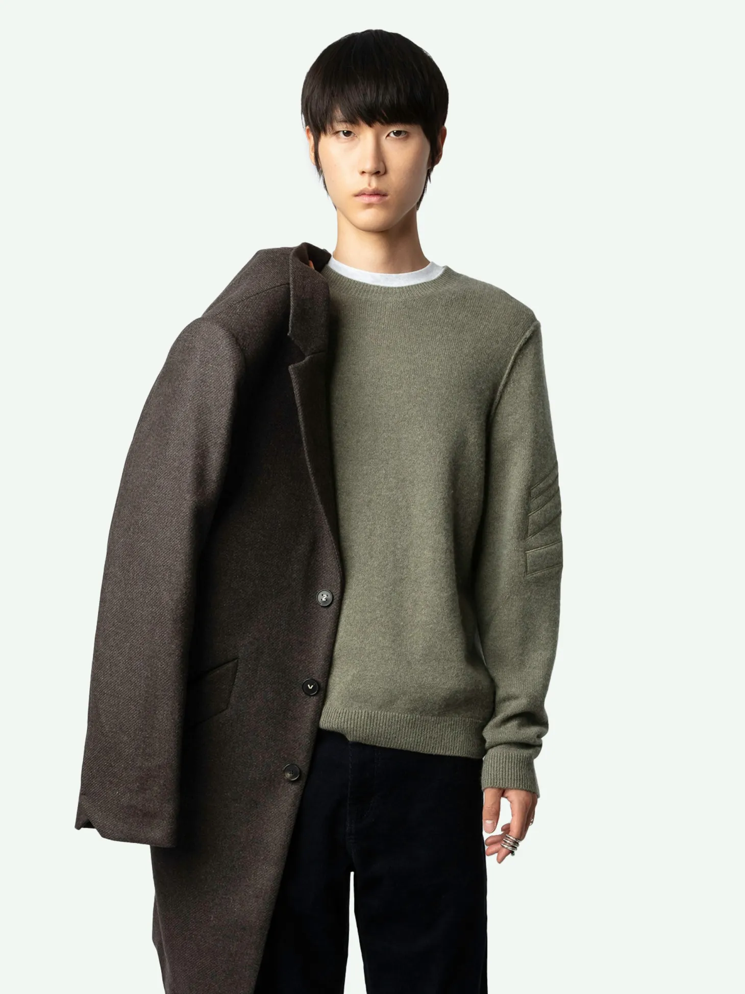 Best Zadig & Voltaire Kennedy Arrow Cashmere Sweater Kaki