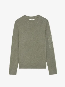 Best Zadig & Voltaire Kennedy Arrow Cashmere Sweater Kaki