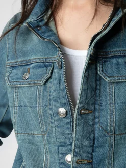 Store Zadig & Voltaire Kioky Denim Jacket Blue